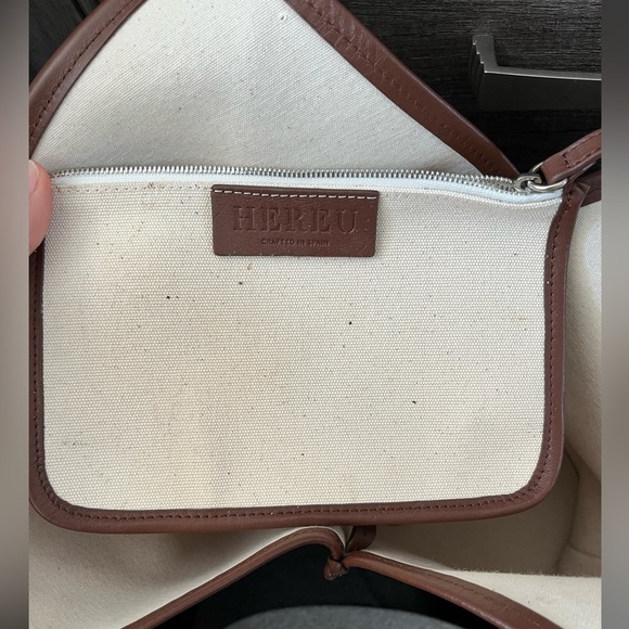 HEREU Calella canvas & leather tote bag - Picture 11 of 16